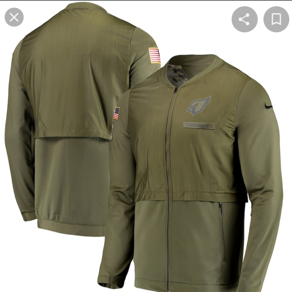 Nike Arizona Cardinals Army Green Jacket